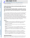 Cover page: Relationship Between Physical Activity, Body Mass Index, and Risk of Heart Failure