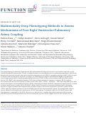 Cover page: Multimodality deep phenotyping methods to assess mechanisms of poor right ventricular-pulmonary artery coupling