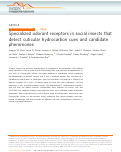 Cover page: Specialized odorant receptors in social insects that detect cuticular hydrocarbon cues and candidate pheromones