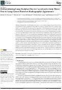 Cover page: Differentiating Lung Nodules Due to <i>Coccidioides</i> from Those Due to Lung Cancer Based on Radiographic Appearance.