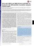 Cover page: Both endo-siRNAs and tRNA-derived small RNAs are involved in the differentiation of primitive eukaryote Giardia lamblia