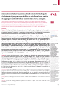 Cover page: Association of adverse perinatal outcomes of intrahepatic cholestasis of pregnancy with biochemical markers: results of aggregate and individual patient data meta-analyses