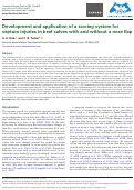 Cover page: Development and application of a scoring system for septum injuries in beef calves with and without a nose flap.