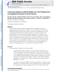 Cover page: Connecting students to mental health care: pilot findings from an engagement program for school nurses