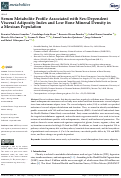 Cover page: Serum Metabolite Profile Associated with Sex-Dependent Visceral Adiposity Index and Low Bone Mineral Density in a Mexican Population