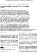 Cover page: Remote sensing observations of ocean physical and biological properties in the region of the Southern Ocean Iron Experiment (SOFeX)