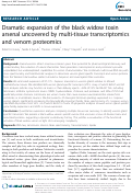 Cover page: Dramatic expansion of the black widow toxin arsenal uncovered by multi-tissue transcriptomics and venom proteomics.