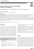 Cover page: Female Urethral Strictures: Review of Diagnosis, Etiology, and Management