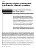Cover page: Extrachromosomal DNA in the cancerous transformation of Barrett’s oesophagus