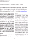 Cover page: Abnormal Information Flow in Schizophrenia Is Linked to Psychosis.