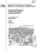 Cover page: Measuring SUSY Parameters at LEP II Using Chargino Production and Decay