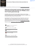 Cover page: Maternal and neonatal outcomes after antenatal corticosteroid administration for PPROM at 32 to 33 6/7 weeks gestational age*