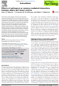 Cover page: Effects of pathogens on sensory-mediated interactions between plants and insect vectors