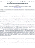 Cover page: A Review on Using Laguerre-Gaussian Mode Laser Heater for Microbunching Instability Suppression