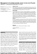 Cover page: Management of localized prostate cancer in men over 65 years