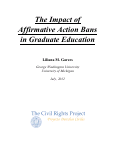 Cover page of The Impact of Affirmative Action Bans in Graduate Education