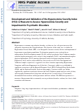 Cover page: Development and validation of the Hypersomnia Severity Index (HSI): A measure to assess hypersomnia severity and impairment in psychiatric disorders.