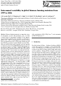 Cover page: Interannual variability in global biomass burning emissions from 1997 to 2004