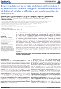 Cover page: Down-regulation of pancreatic and duodenal homeobox-1 by somatostatin receptor subtype 5: a novel mechanism for inhibition of cellular proliferation and insulin secretion by somatostatin