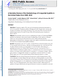 Cover page: A Narrative Review of the Epidemiology of Congenital Syphilis in the United States From 1980 to 2019.