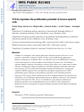 Cover page: TCEA1 regulates the proliferative potential of mouse myeloid cells