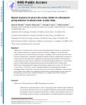 Cover page: Neural response to prosocial scenes relates to subsequent giving behavior in adolescents: A pilot study