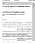 Cover page: HIV/AIDS: 30 years of progress and future challenges.