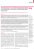 Cover page: Clemastine fumarate as a remyelinating therapy for multiple sclerosis (ReBUILD): a randomised, controlled, double-blind, crossover trial.