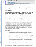 Cover page: Screening for Adolescent Alcohol Use in the Emergency Department: What Does It Tell Us About Cannabis, Tobacco, and Other Drug Use?