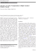 Cover page: Outcomes of Cardiac Transplantation in Highly Sensitized Pediatric Patients