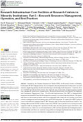 Cover page: Research Infrastructure Core Facilities at Research Centers in Minority Institutions: Part I—Research Resources Management, Operation, and Best Practices