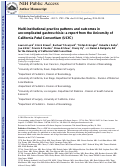 Cover page: Multi-institutional practice patterns and outcomes in uncomplicated gastroschisis: a report from the University of California Fetal Consortium (UCfC).