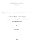 Cover page: High Speed DSP Circuits and Systems for 60 GHz Wireless Communication