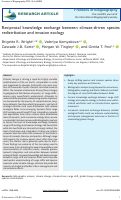 Cover page: Reciprocal knowledge exchange between climate-driven species redistribution and invasion ecology