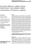 Cover page: Innovation diffusion in global contexts: determinants of post-adoption digital transformation of European companies