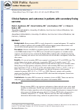 Cover page: Clinical features and outcomes in patients with secondary Ewing sarcoma