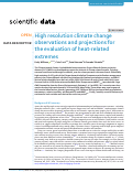 Cover page: High resolution climate change observations and projections for the evaluation of heat-related extremes.