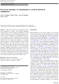 Cover page: Perceived intensity of somatosensory cortical electrical stimulation