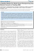 Cover page: A Modified Method for Whole Exome Resequencing from Minimal Amounts of Starting DNA