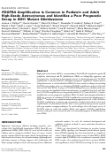 Cover page: PDGFRA Amplification is Common in Pediatric and Adult High‐Grade Astrocytomas and Identifies a Poor Prognostic Group in IDH1 Mutant Glioblastoma