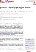 Cover page: Phylogenetic Placement of Exact Amplicon Sequences Improves Associations with Clinical Information