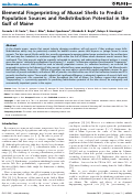 Cover page: Elemental Fingerprinting of Mussel Shells to Predict Population Sources and Redistribution Potential in the Gulf of Maine