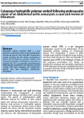 Cover page: Cutaneous hydrophilic polymer emboli following endovascular repair of an abdominal aortic aneurysm: a case and review of literature