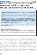 Cover page: Body Composition, Symptoms, and Survival in Advanced Cancer Patients Referred to a Phase I Service