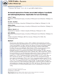 Cover page: Increased expression of tumor-associated antigens in pediatric and adult ependymomas: implication for vaccine therapy