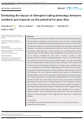 Cover page: Estimating the impact of divergent mating phenology between residents and migrants on the potential for gene flow