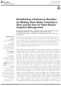 Cover page: Establishing a Reference Baseline for Midday Stem Water Potential in Olive and Its Use for Plant-Based Irrigation Management.