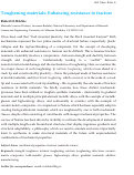 Cover page: Toughening materials: enhancing resistance to fracture