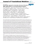 Cover page: A systematic approach to biomarker discovery; Preamble to "the iSBTc-FDA taskforce on immunotherapy biomarkers"