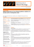 Cover page: National Comprehensive Cancer Network guidelines compliance of a sarcoma service: A retrospective review